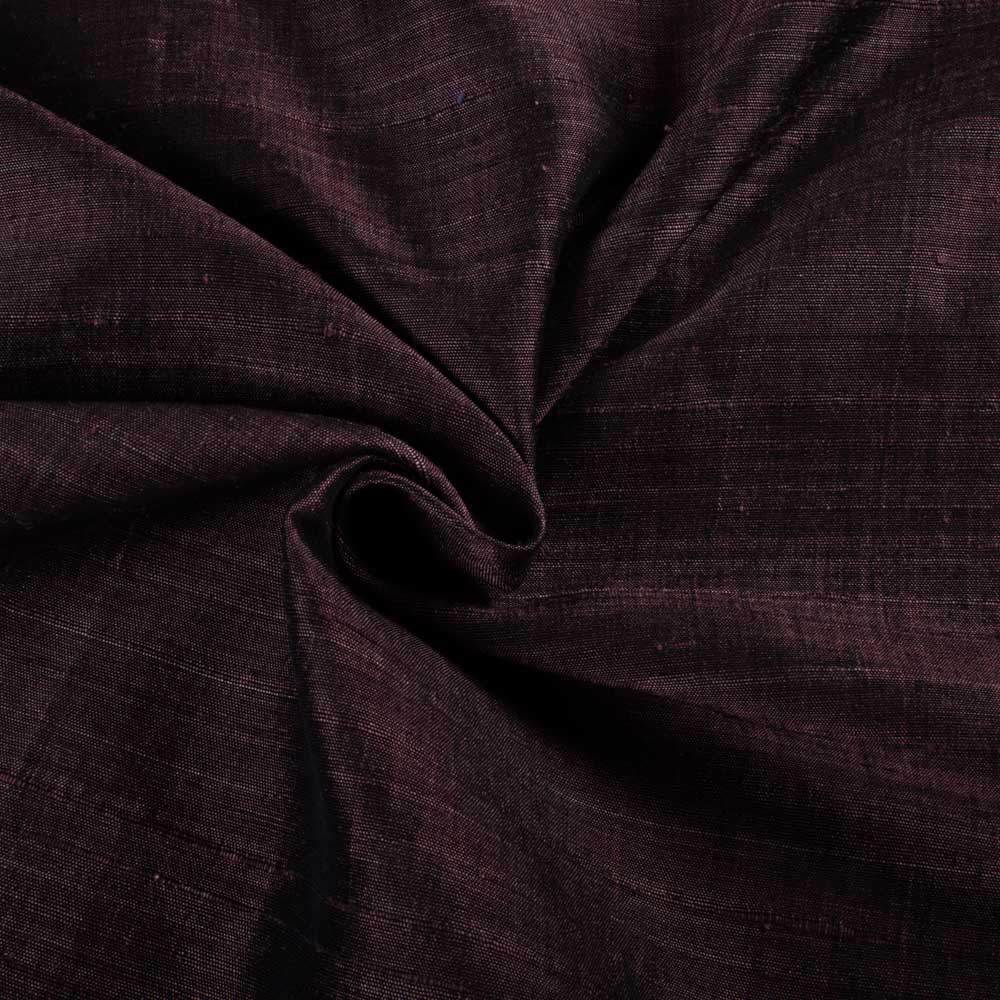 Plain Brown Cotton Dupion Silk 104 GSM Handwoven Fabric