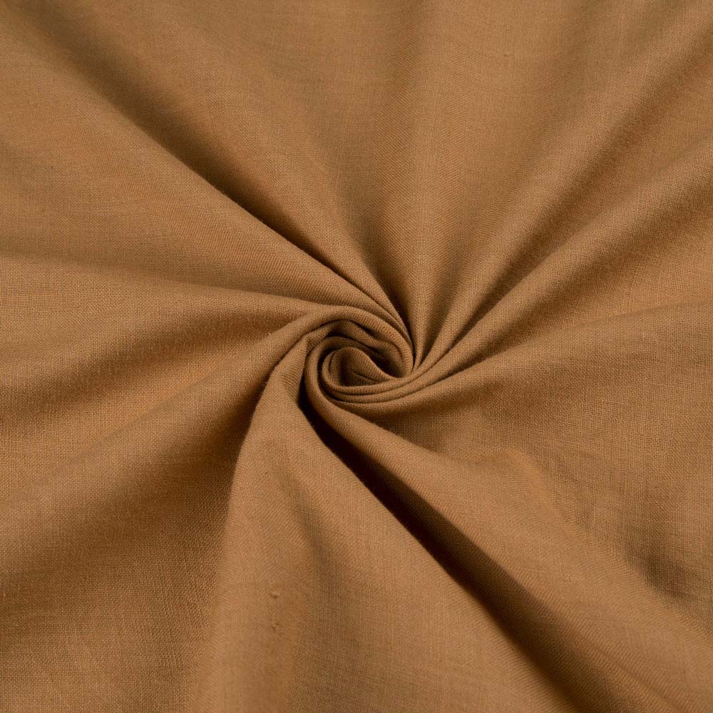 PLAIN BROWN COTTON 92 GSM HANDWOVEN FABRIC