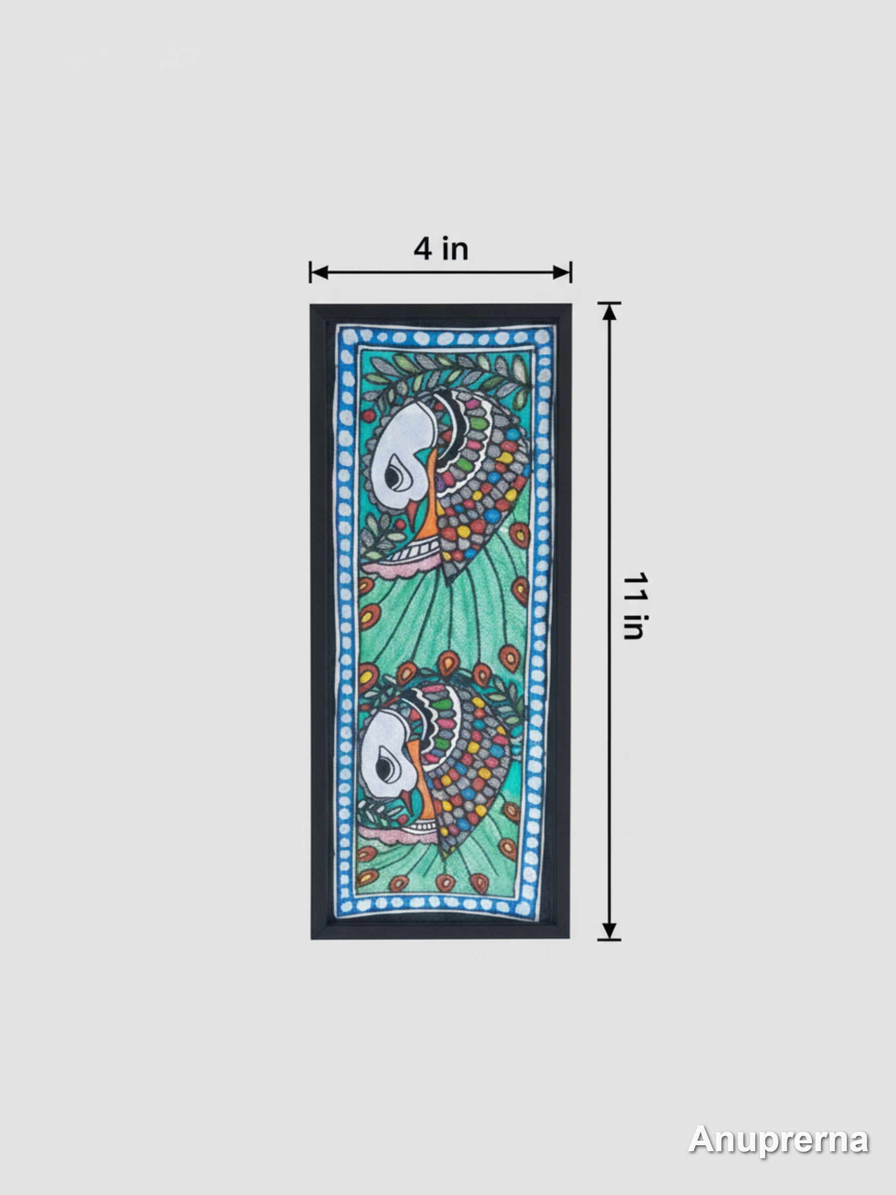 Peacocks Madhubani Wall Art Decor