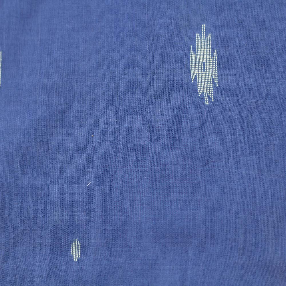 GEOMETRIC BLUE JAMDANI PURE COTTON 55 GSM FABRIC 67