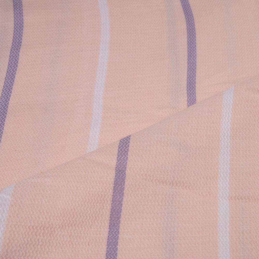 STRIPE BLUSH PINK JACQUARD MERCERISED COTTON 102 GSM FABRIC