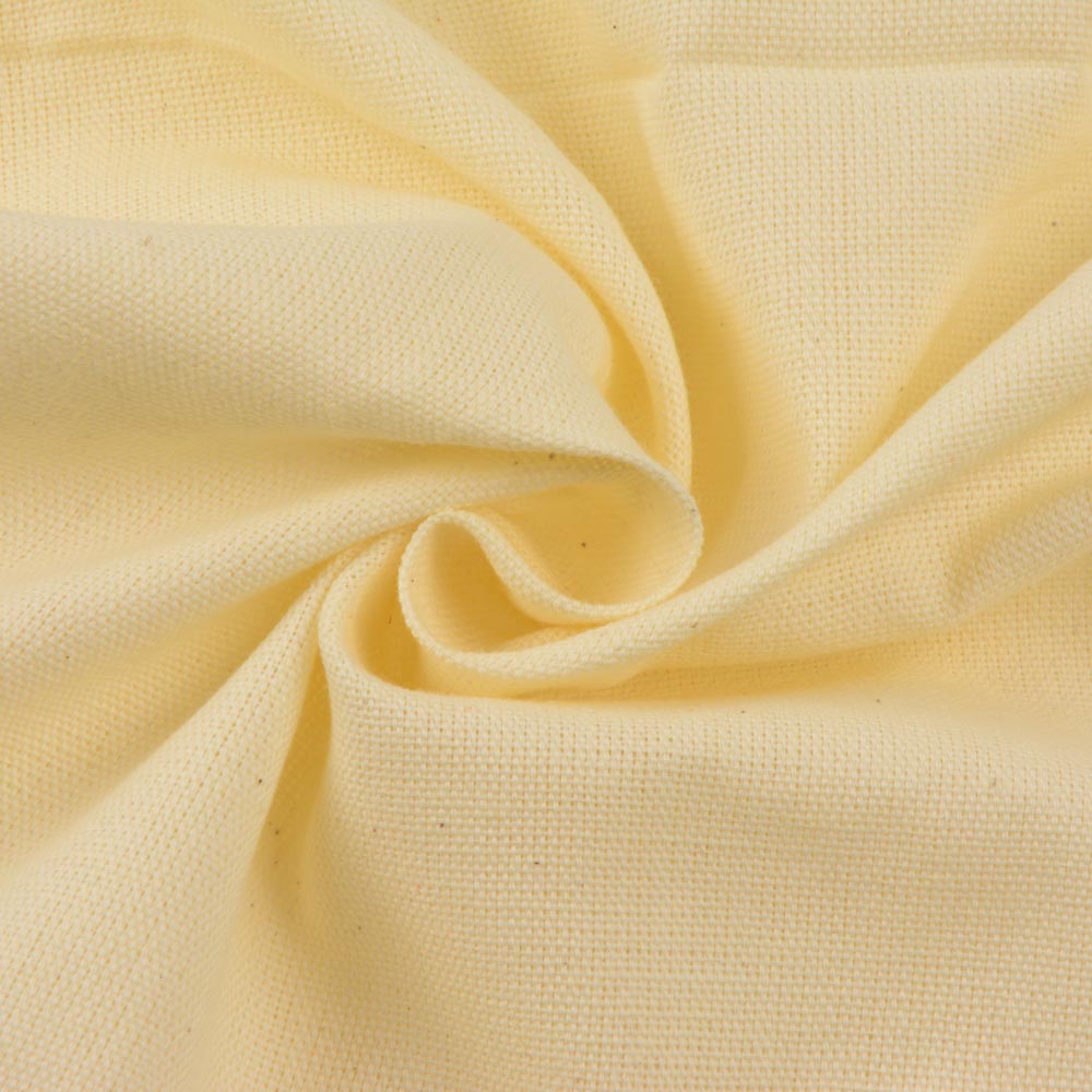 Plain Yellow Khadi 122 GSM Fabric - Handspun & Handwoven H18