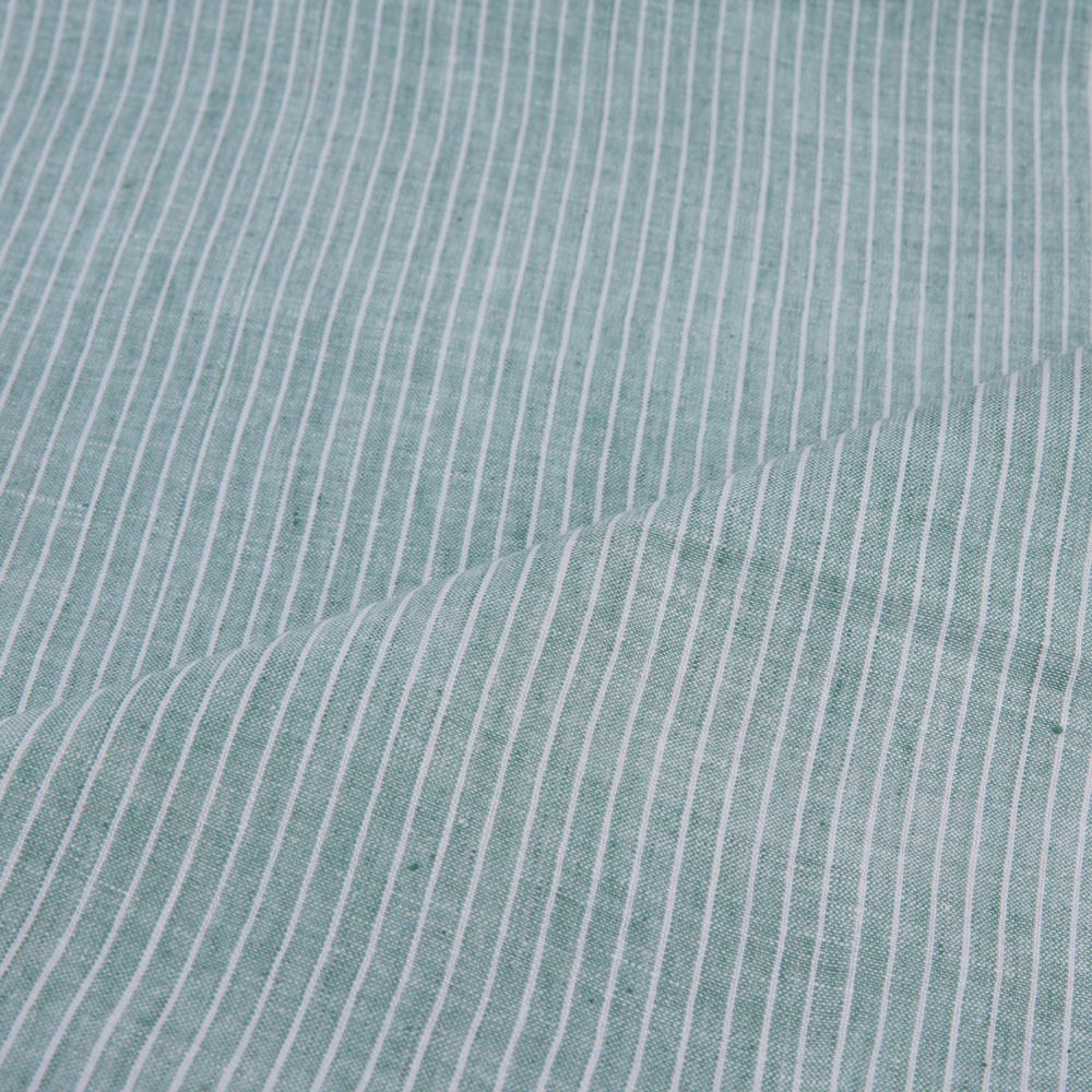 PINSTRIPE BLUE & WHITE PURE COTTON 108 GSM HANDWOVEN FABRIC