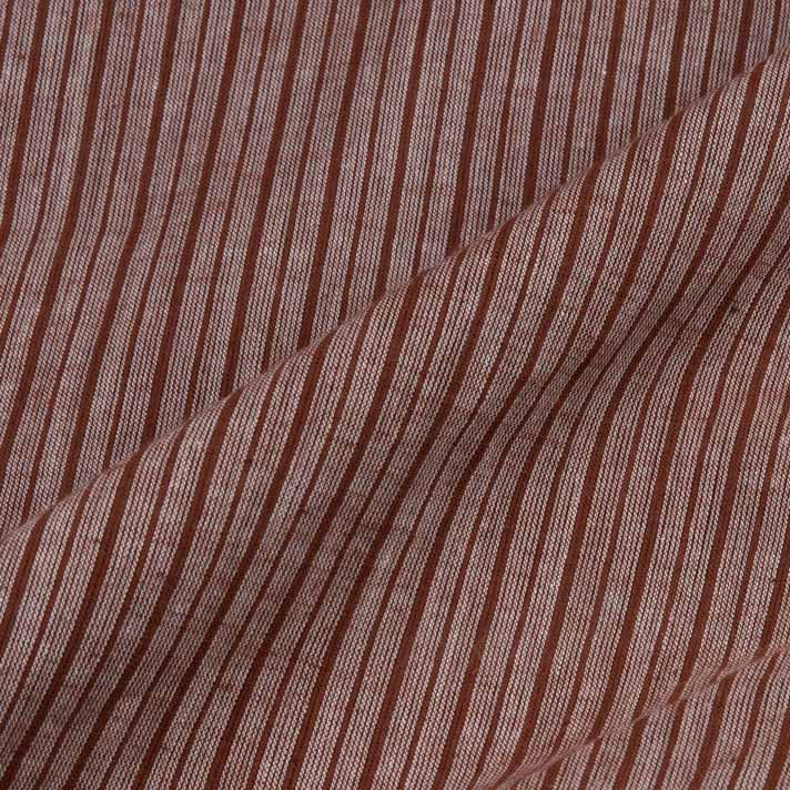 STRIPE BROWN PURE COTTON 65 GSM HANDWOVEN FABRIC
