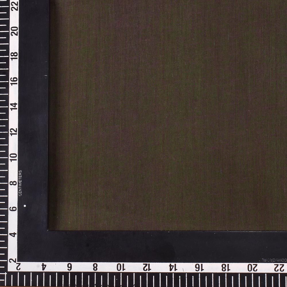 CHAMBRAY OLIVE KHADI COTTON 75 GSM HANDWOVEN FABRIC