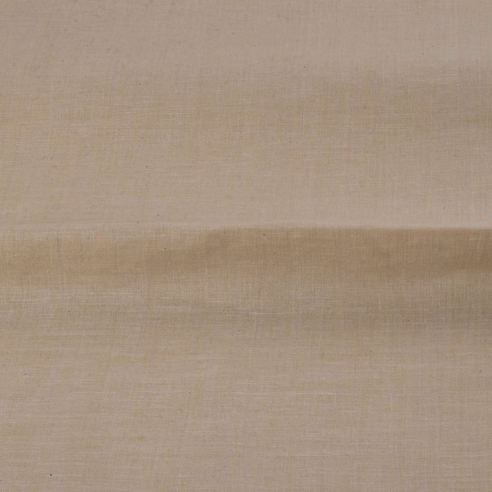 CHAMBRAY BEIGE KHADI COTTON 75 GSM HANDWOVEN FABRIC
