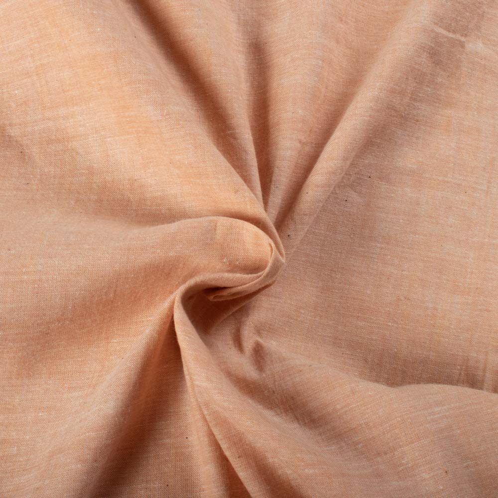 Chambray Mustard Khadi Cotton 75 GSM Handwoven Fabric