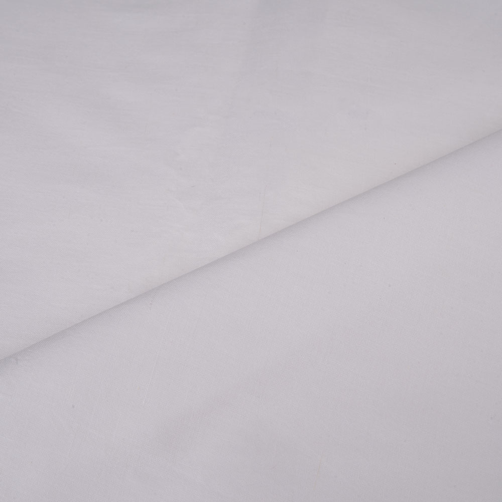 White Muslin Khadi Cotton 115 GSM Fabric - Bleached White & Dyeable
