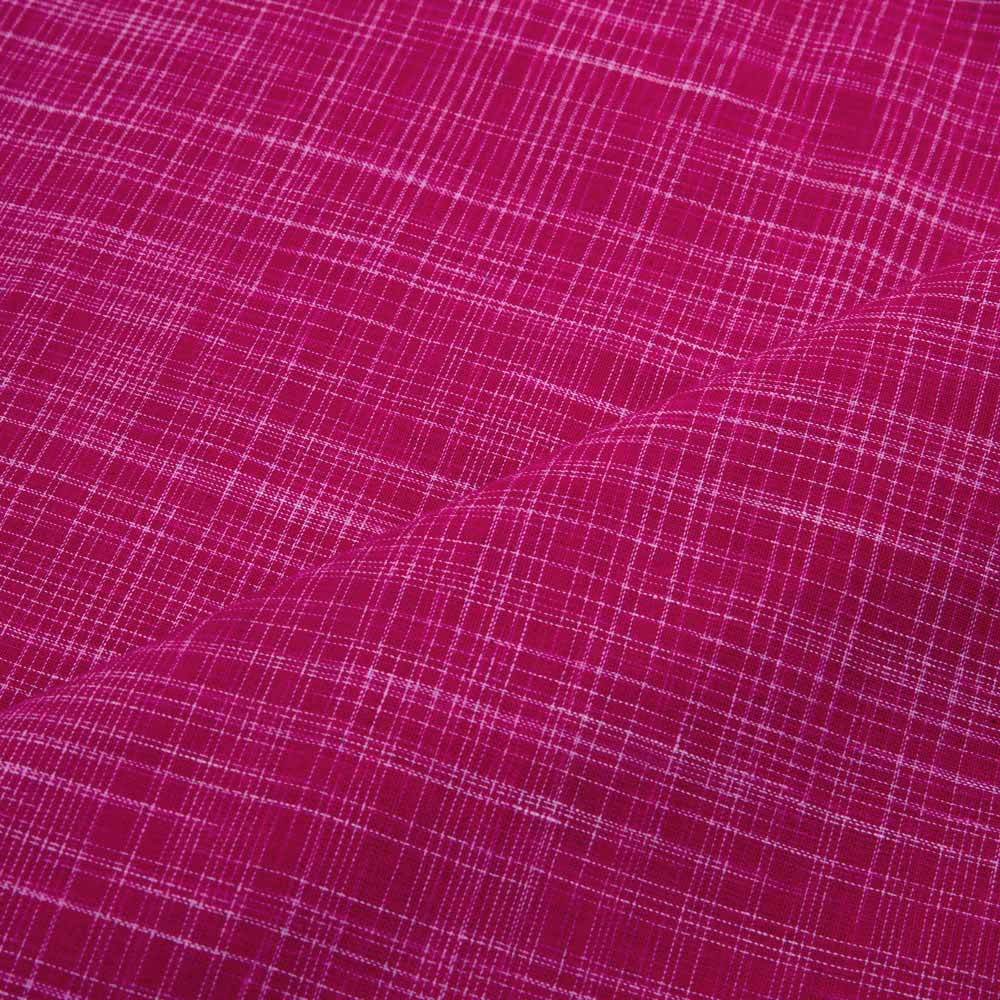 DARK PINK YARN TIE-DYE 90 GSM PURE COTTON FABRIC