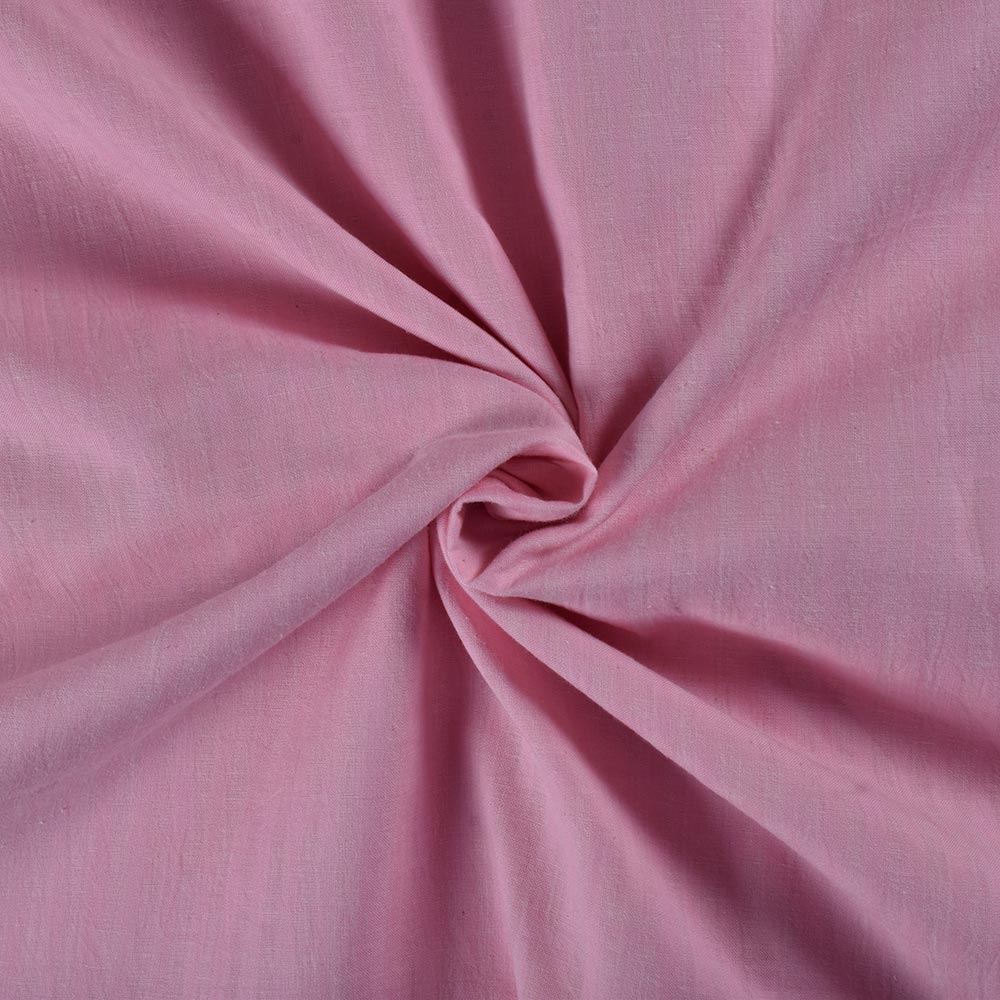 Stripe Baby Pink Khadi Cotton 100 GSM Handwoven Fabric