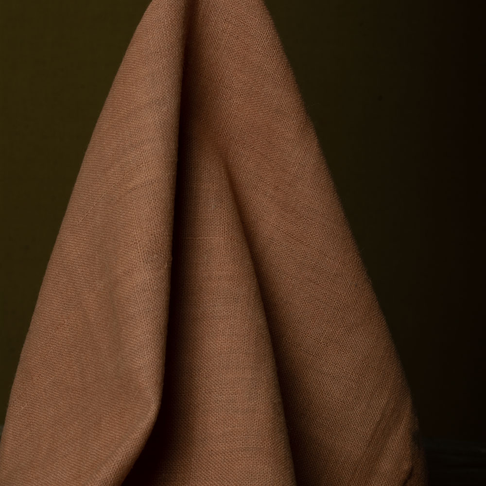 Solid Mustard Khadi 120 GSM Fabric - Handspun & Handwoven