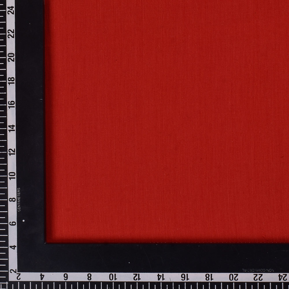 PLAIN RED PURE COTTON 80 GSM HANDWOVEN FABRIC