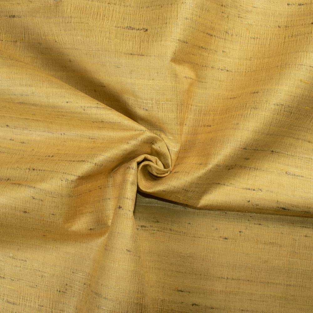 Plain Gold Natural Ketya Silk Cotton Blend 150 GSM Handwoven Fabric
