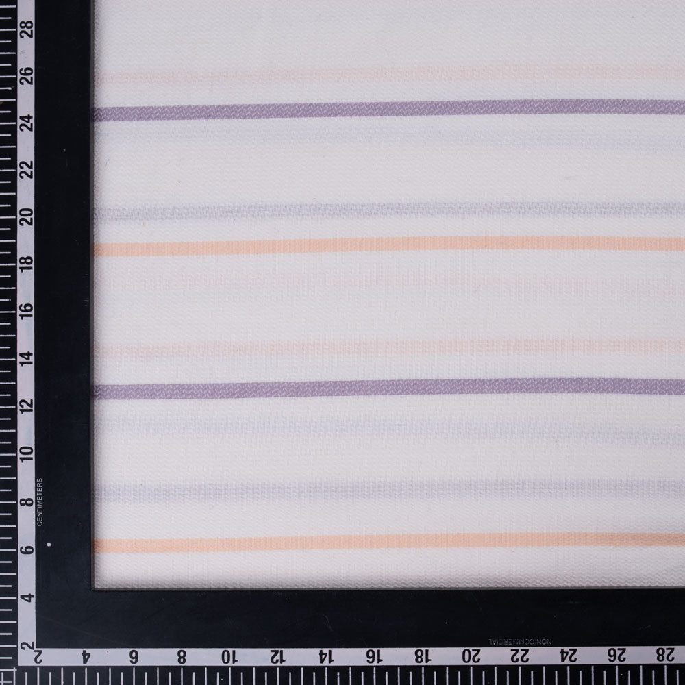 STRIPE WHITE JACQUARD MERCERISED COTTON 108 GSM FABRIC