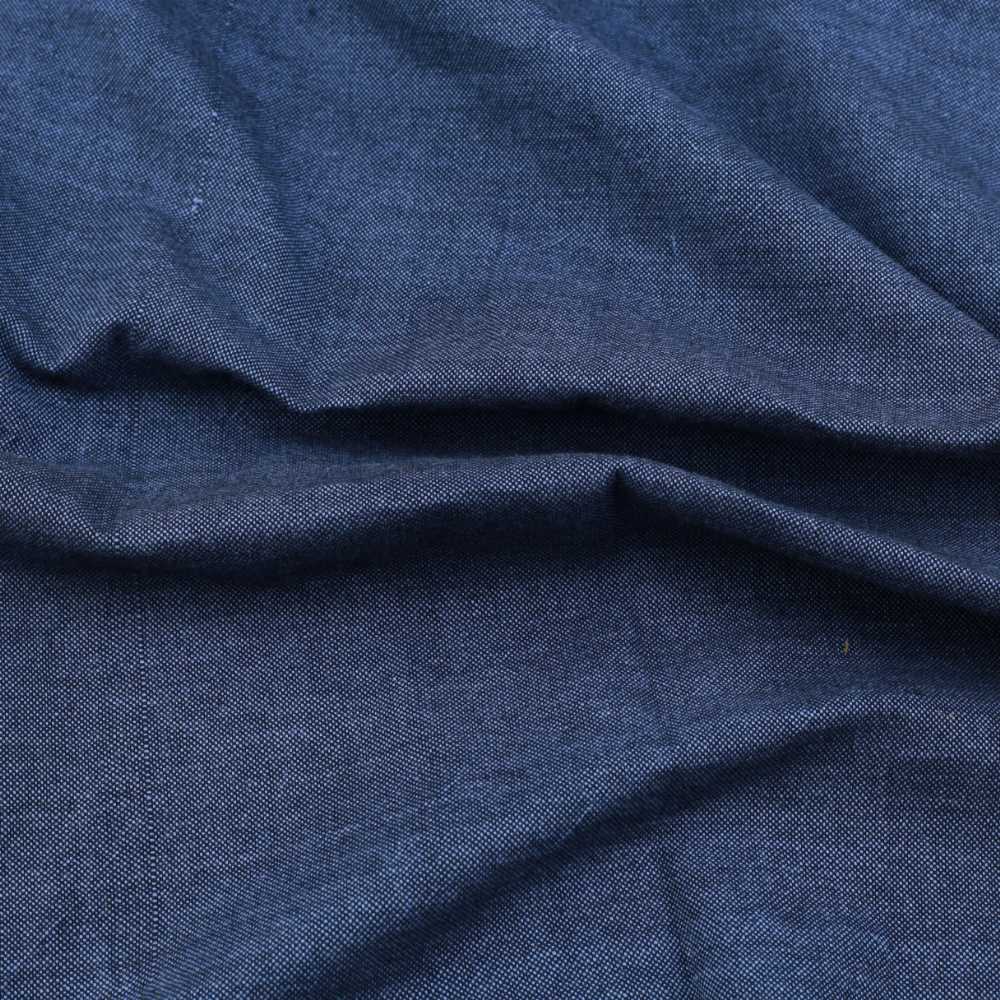 CROSS COLOUR BLUE COTTON 195 GSM HANDWOVEN FABRIC