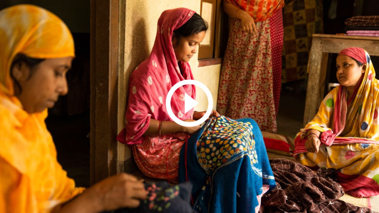 Artisans at Kantha Embroidery Cluster