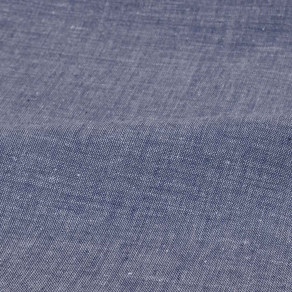 CHAMBRAY BLUE KHADI COTTON 115 GSM HANDWOVEN FABRIC N7