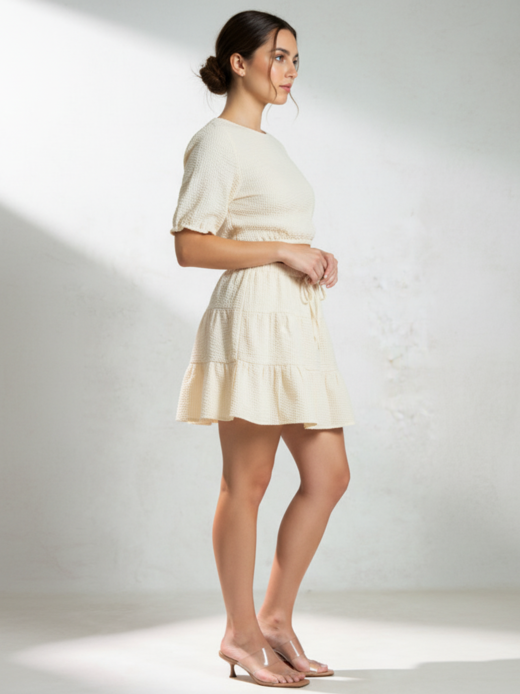 Tiered Short Gathered Skirt