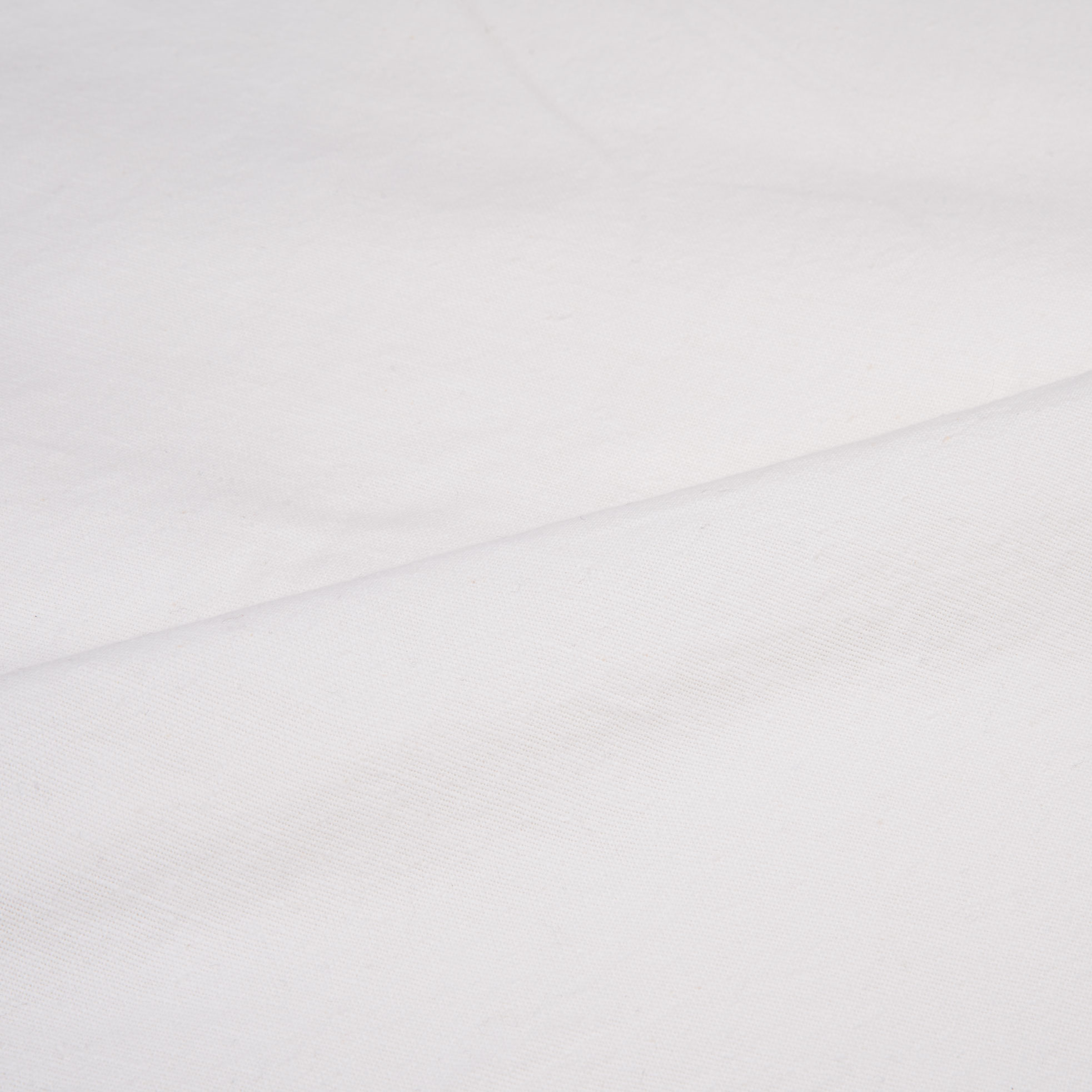Plain White Natural Organic Khadi Cotton 167 GSM Mercerized Fabric