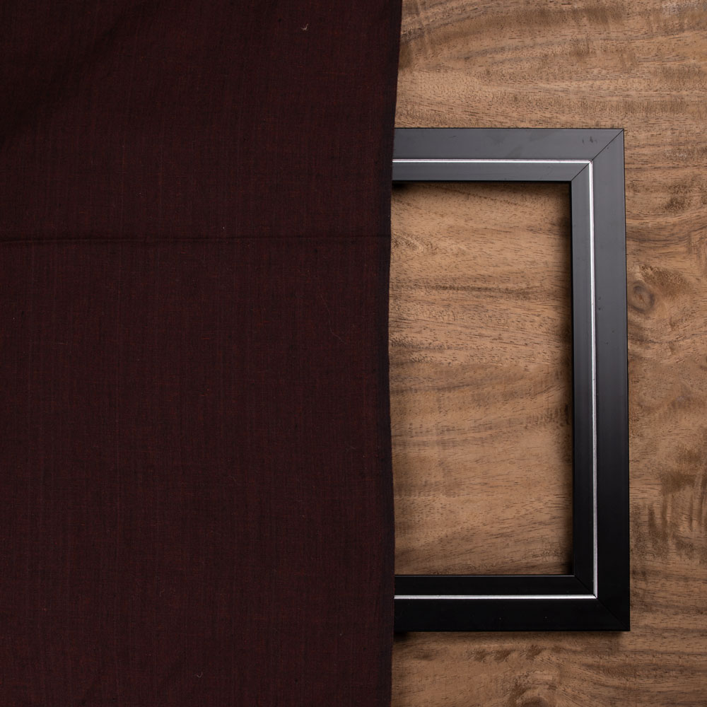 CROSS COLOUR DEEP RED PURE COTTON 95 GSM HANDWOVEN FABRIC