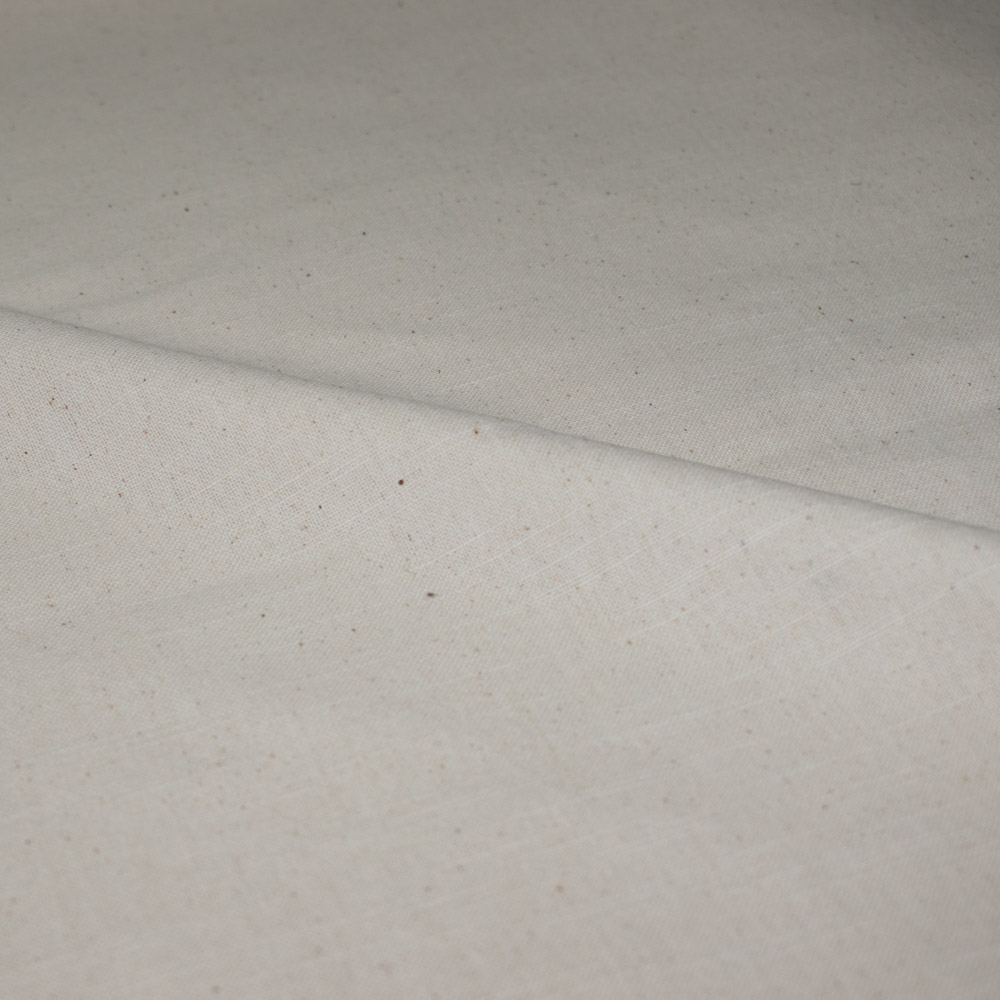 Plain White Slub Pure Cotton 165 GSM Handwoven Fabric