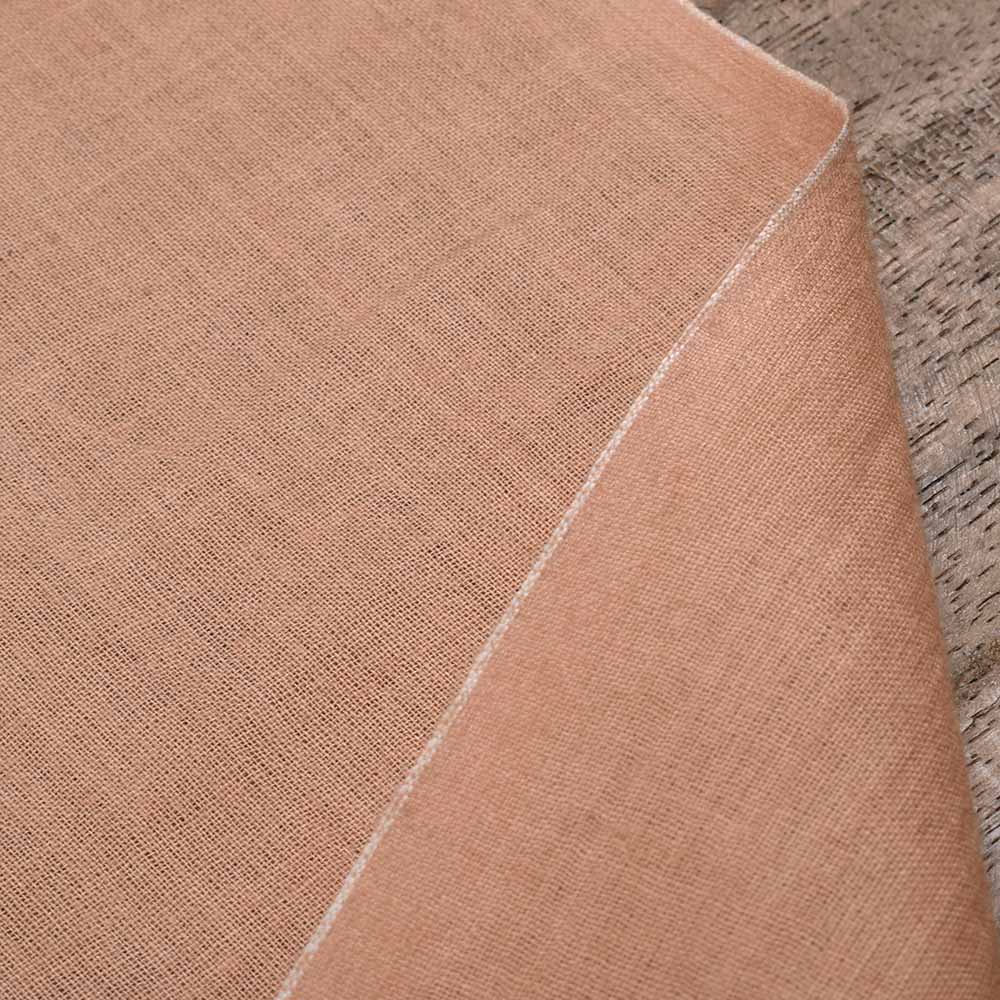 Plain Peach Khadi Cotton 65 GSM Handwoven Fabric H66