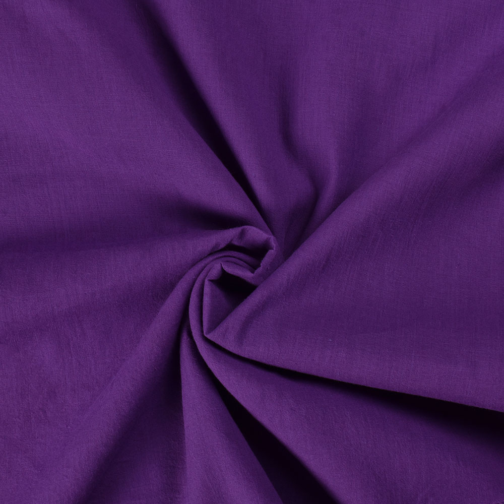 Plain Purple Pure Cotton 70 GSM Handwoven Fabric