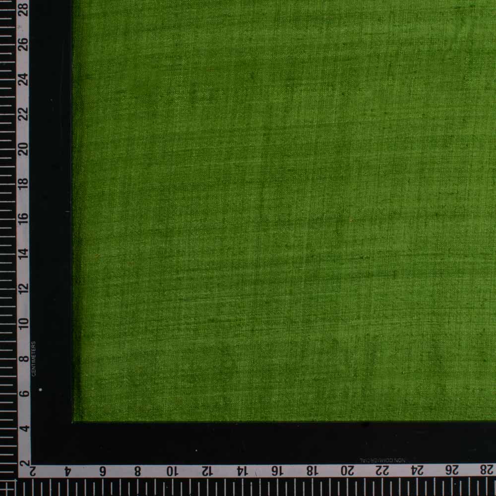 PLAIN GREEN PURE MATKA 110 GSM HANDWOVEN FABRIC 25