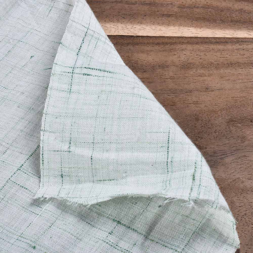 FUTKI LIGHT GREEN PURE COTTON 98 GSM HANDWOVEN FABRIC