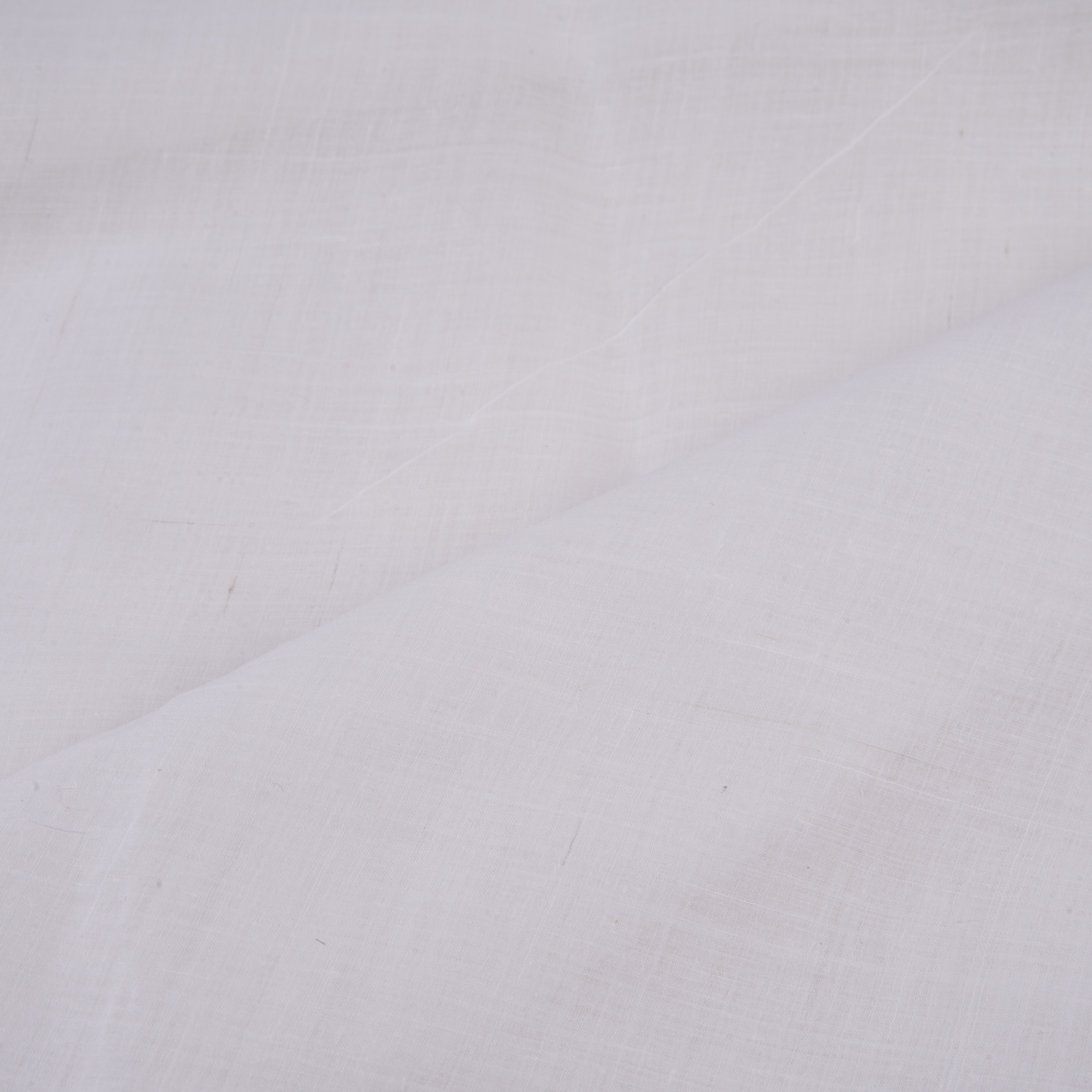 WHITE KHADI HANDSPUN & HANDWOVEN 48 GSM MUSLIN FABRIC - BLEACHED & DYEABLE