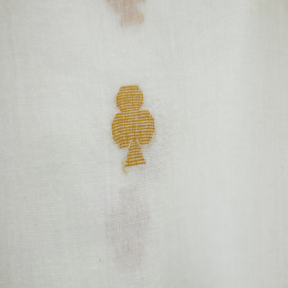 GEOMETRIC CREAM JAMDANI PURE COTTON 55 GSM FABRIC 77