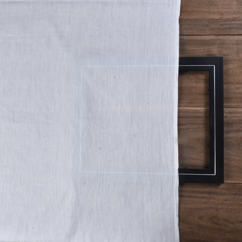 WHITE MUSLIN PURE COTTON 92 GSM HANDWOVEN FABRIC - BLEACHED, DYEABLE 14