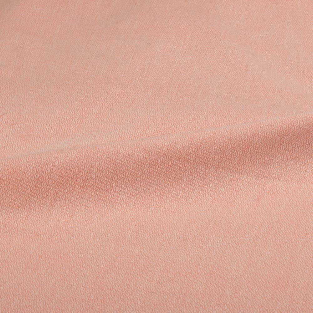 Peach Diamond Twill  Cotton Khadi 120 GSM Handwoven Fabric