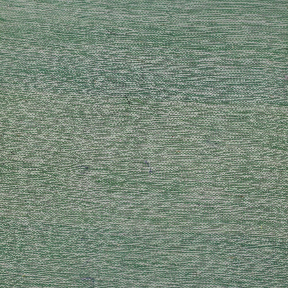 Chambray Green Khadi Cotton 158 GSM Handwoven Fabric