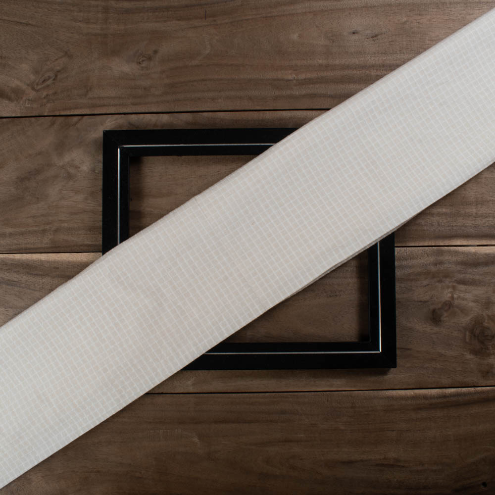 Check Cream Pure Cotton 97 GSM Handwoven Fabric