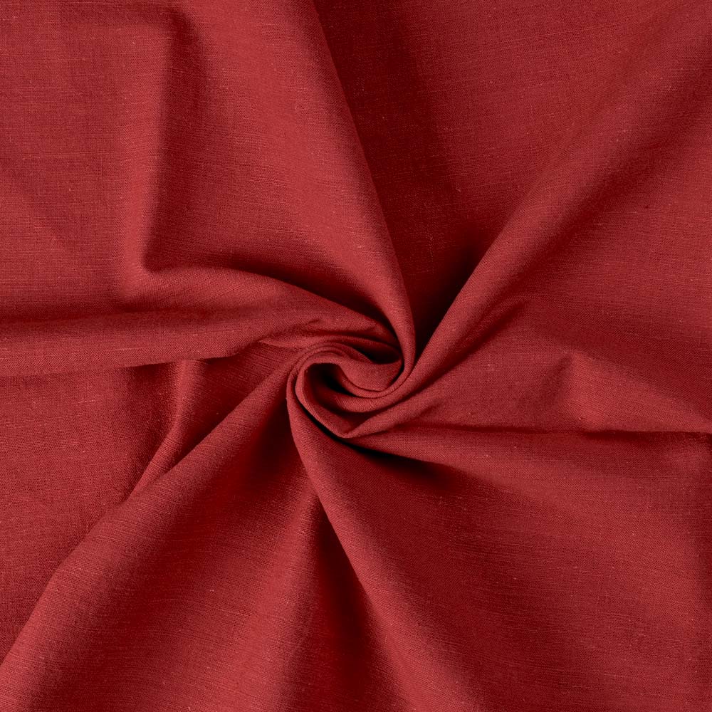 Plain Red Pure Khadi 118 GSM Handwoven Fabric
