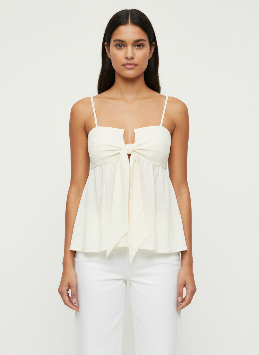 Ties & Gathers Sweetheart Top