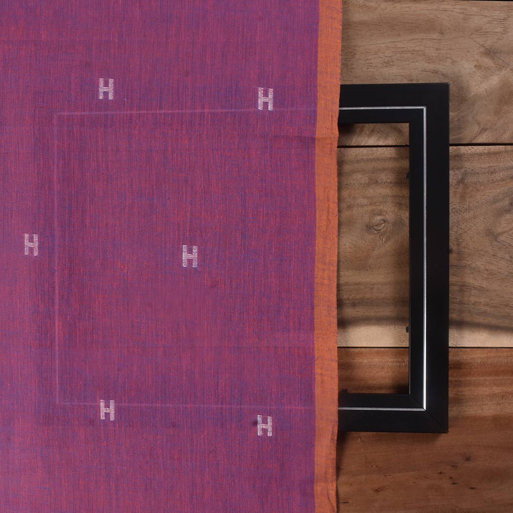 Close-up of Jamdani fabric showcasing its delicate patterns and fine craftsmanship
