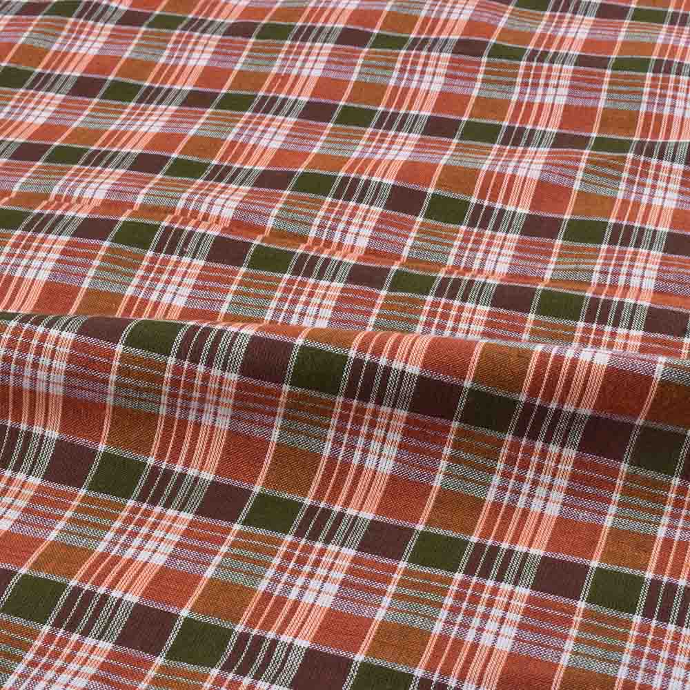 CHECK MULTICOLOR PURE COTTON 100 GSM HANDWOVEN FABRIC