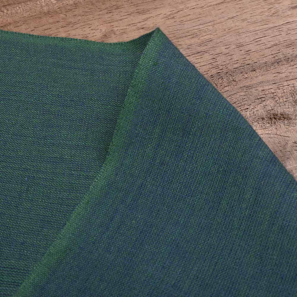 Solid Teal Cross Color Pure Cotton 95 GSM Handwoven Fabric