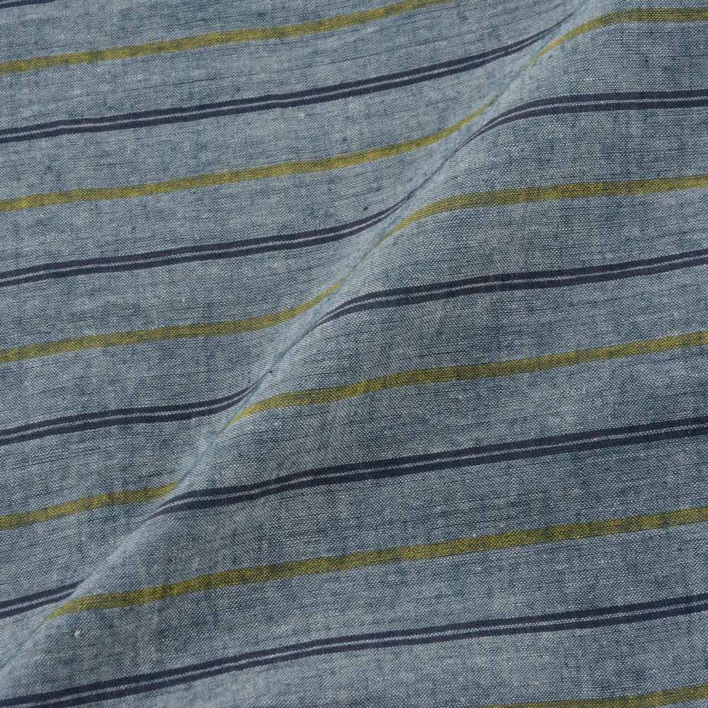 STRIPE GREY PURE COTTON 60 GSM HANDWOVEN FABRIC