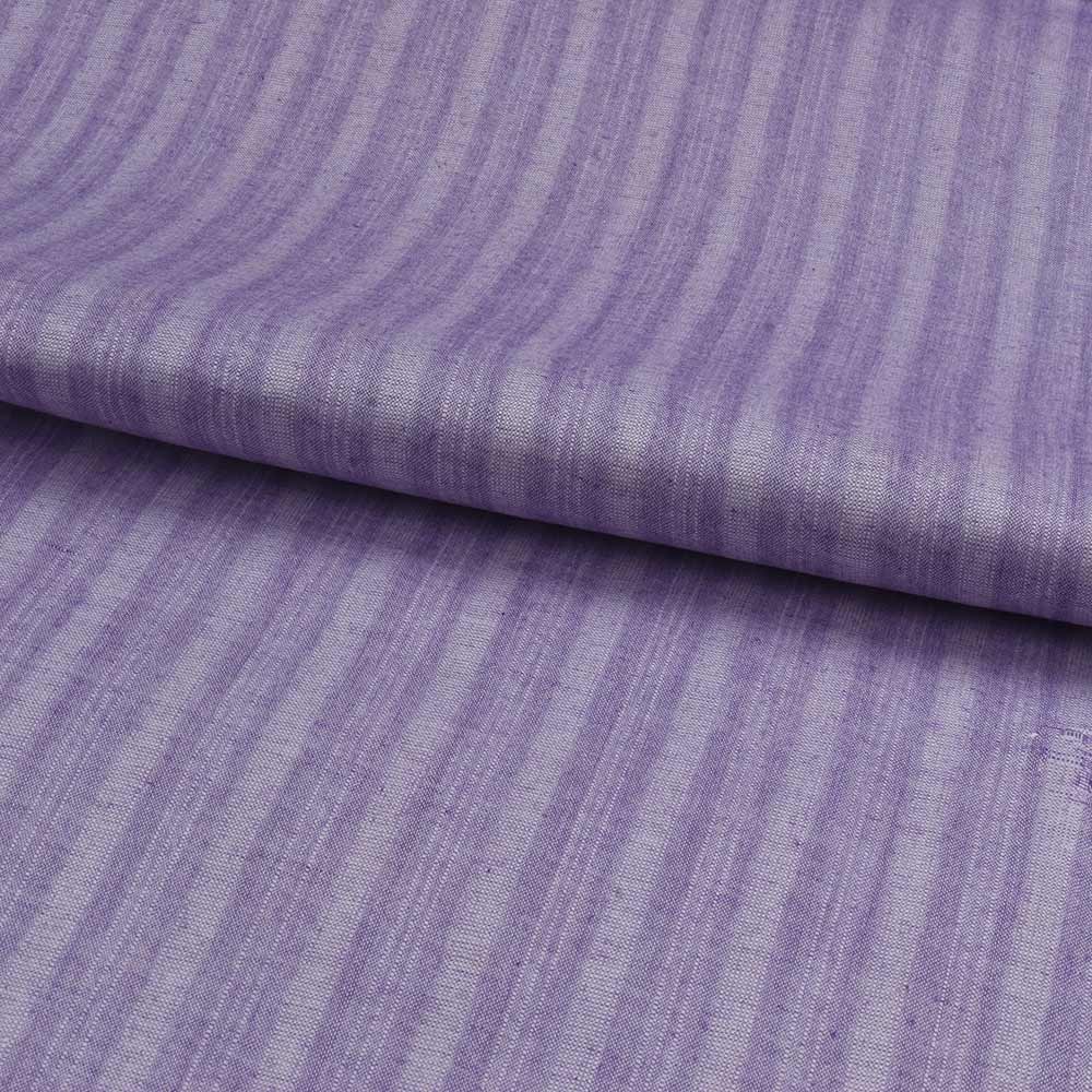 STRIPE LIGHT PURPLE PURE COTTON 85 GSM HANDWOVEN FABRIC