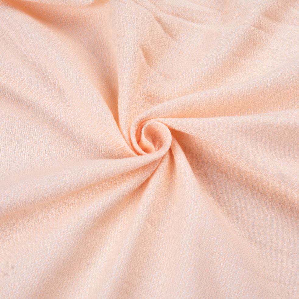 Peach Jacquard Mercerised Cotton 116 GSM Fabric