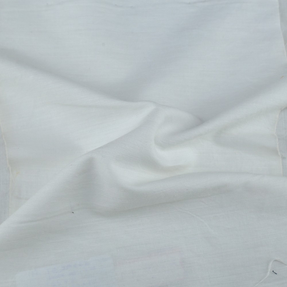 WHITE KHADI COTTON 138 GSM FABRIC - BLEACHED WHITE & DYEABLE