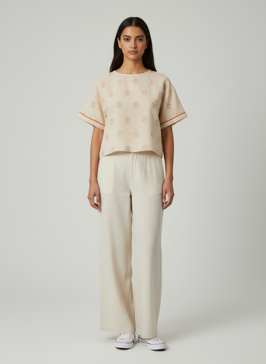 Jamdani crop top