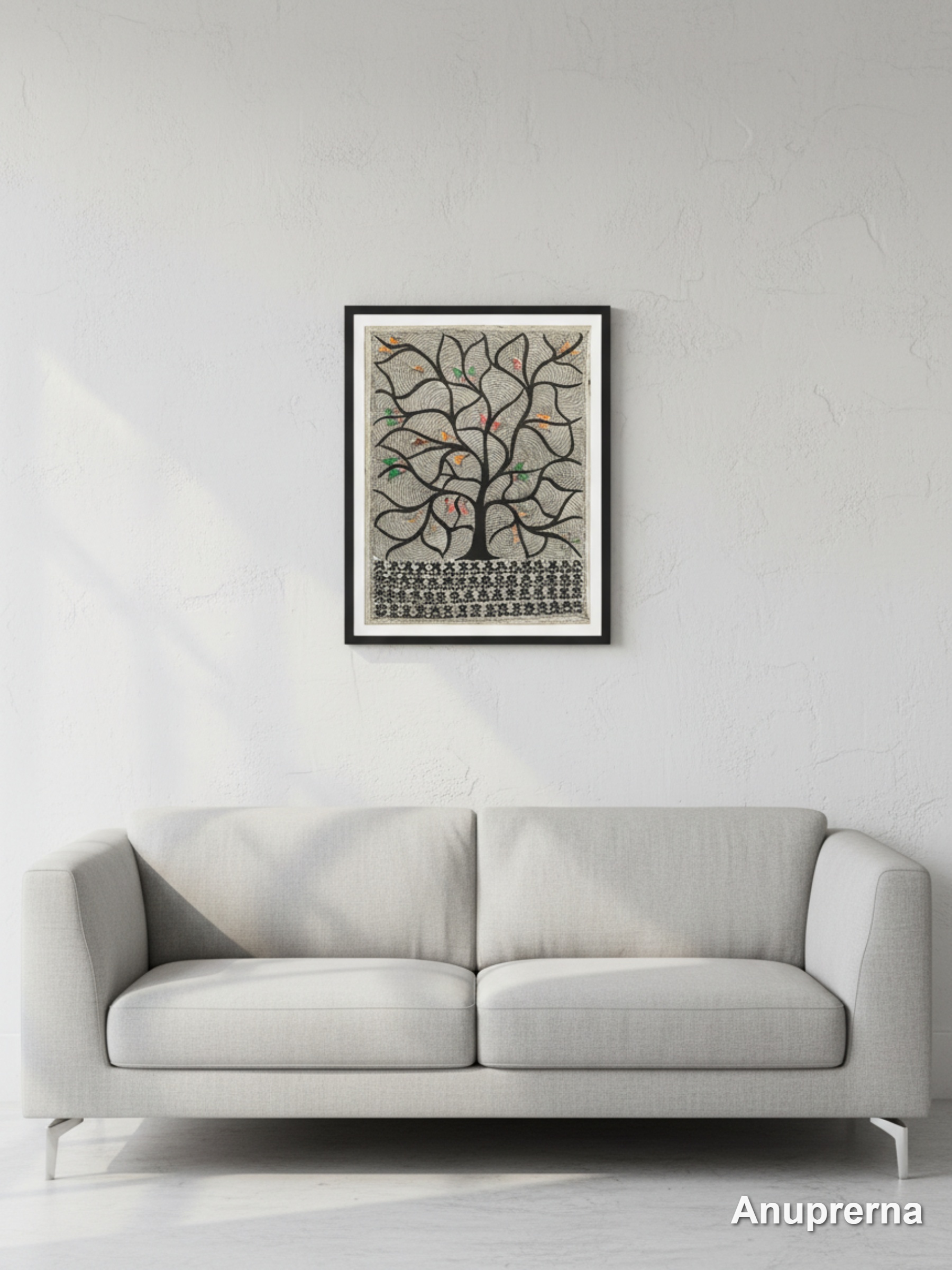 Around The Tree Madhubani Wall Art Decor