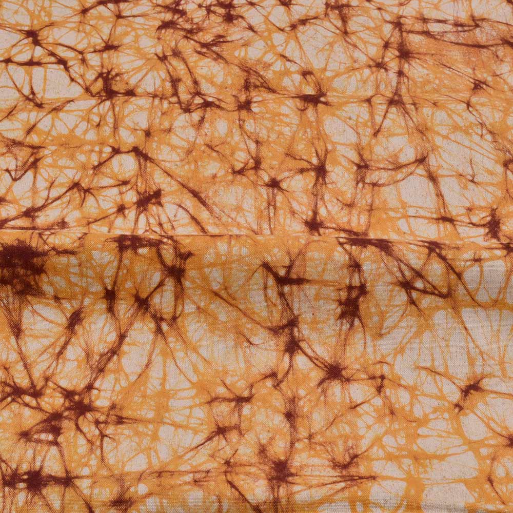 ABSTRACT YELLOW BATIK COTTON 110 GSM FABRIC - HAND PRINTED 10