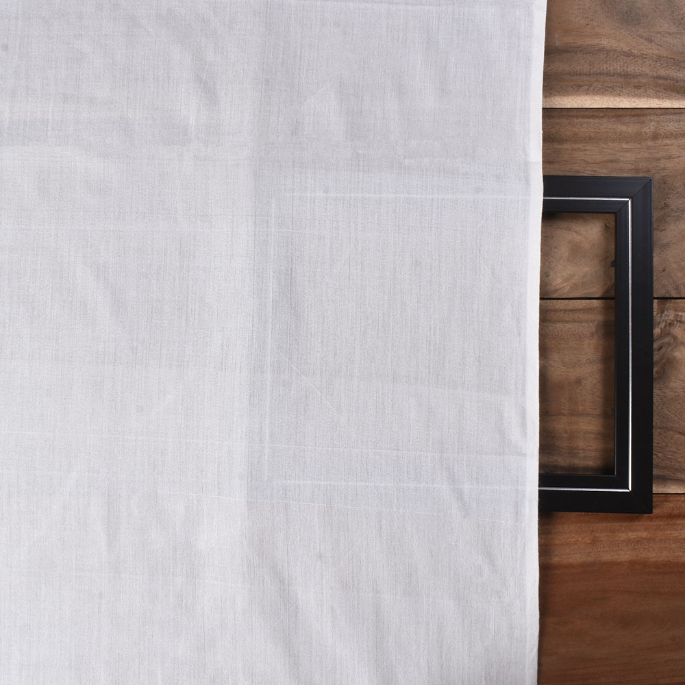 PLAIN WHITE PURE BAMBOO 109 GSM HANDWOVEN FABRIC