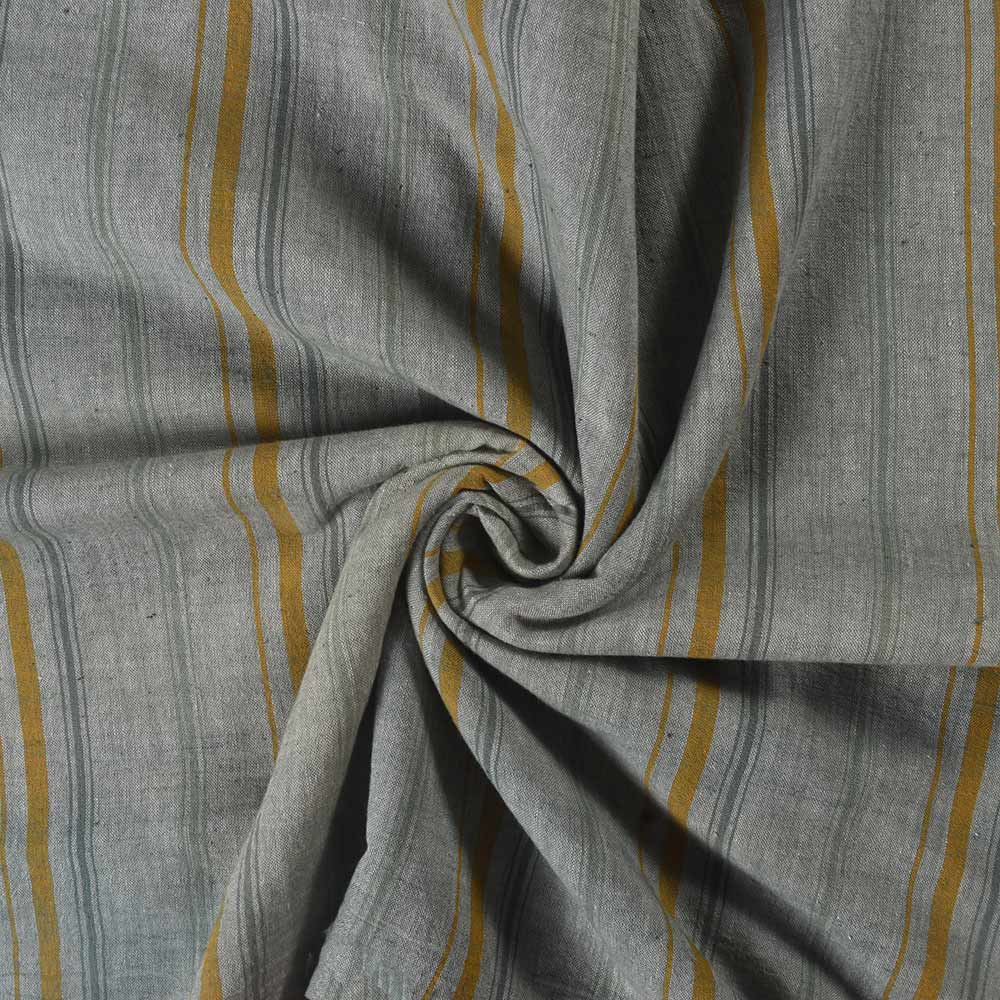 Stripe Teal Pure Cotton 90 GSM Handwoven Fabric