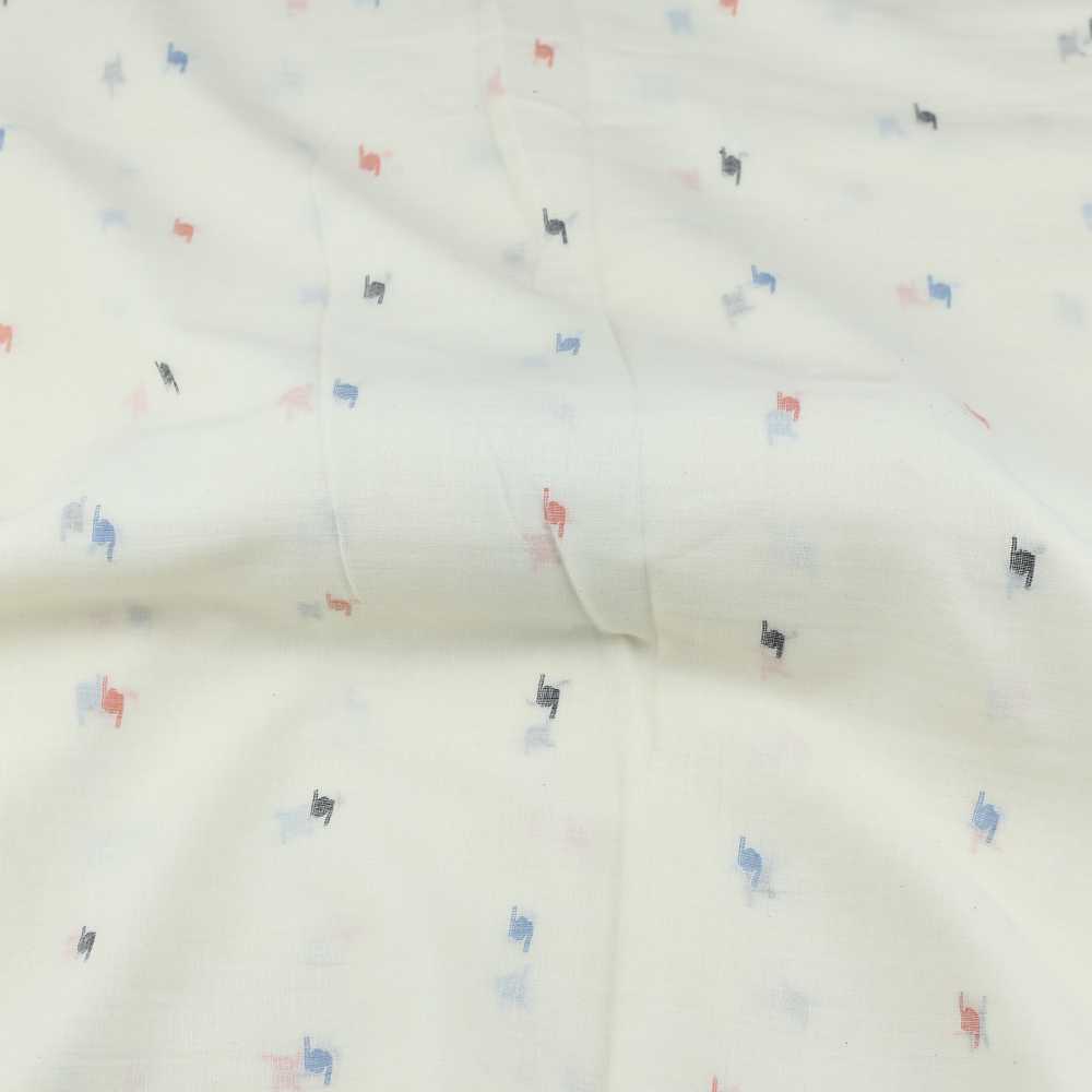 Geometric Creamjamdani Pure Cotton 55 GSM Fabric 98